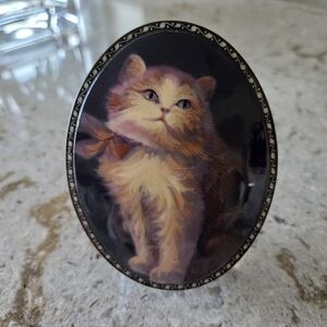 Vintage Russian Hand Painted Lacquer Box